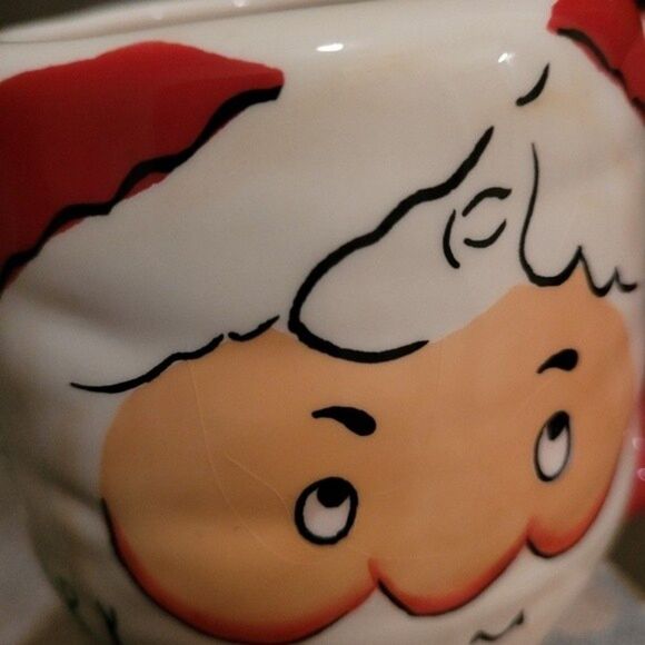 Santa Mug COFFEE cup international cookies milk merry jolly Christmas Retro - Picture 2 of 16